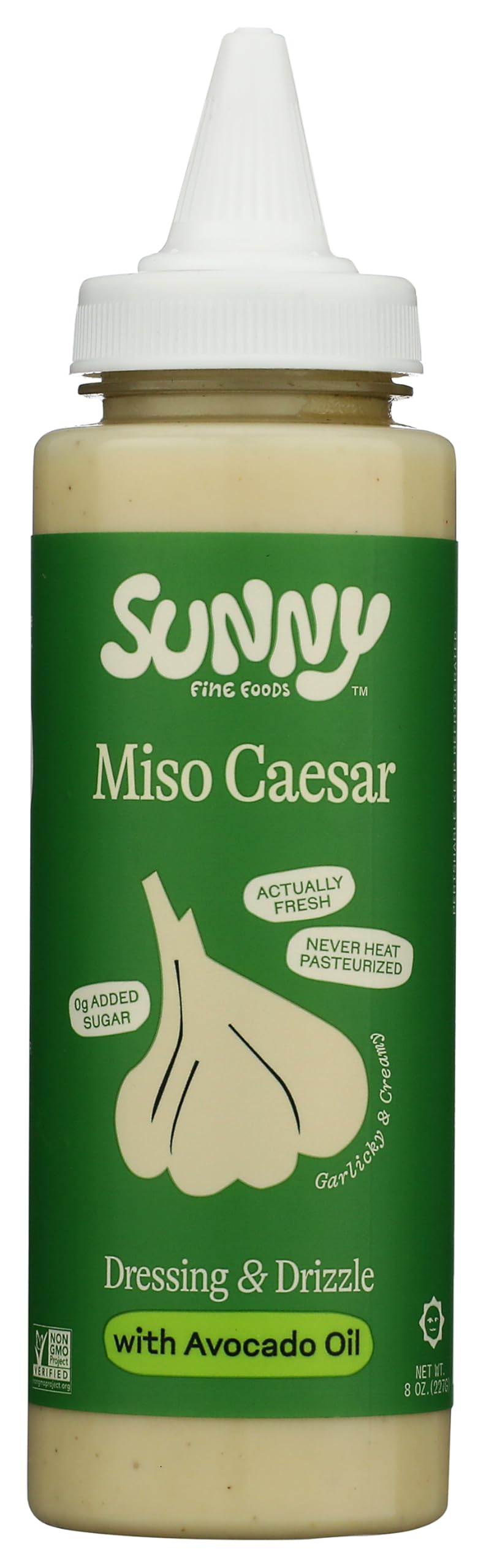 Sunny Fine Foods Miso Caesar Dressing & Drizzle, 8 Ounce