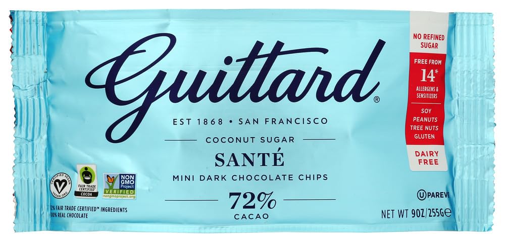 Guittard Sante Mini Dark Chocolate Chips 72% Cacao, 9 OZ