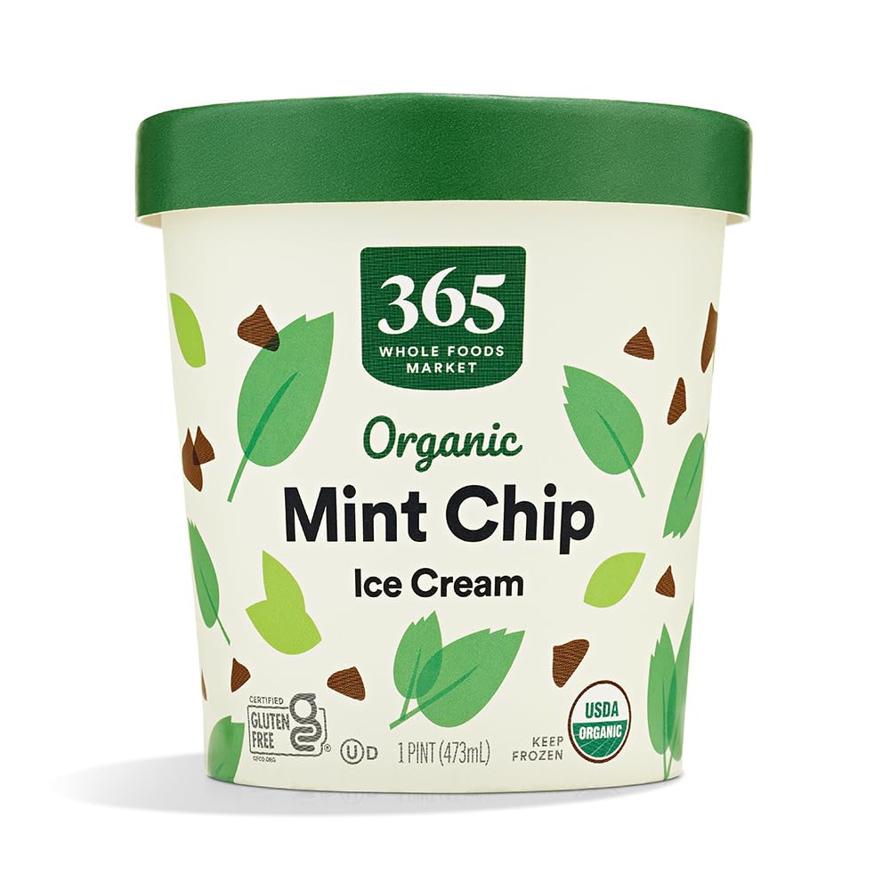 Organic Mint Chip Ice Cream, 1 pint