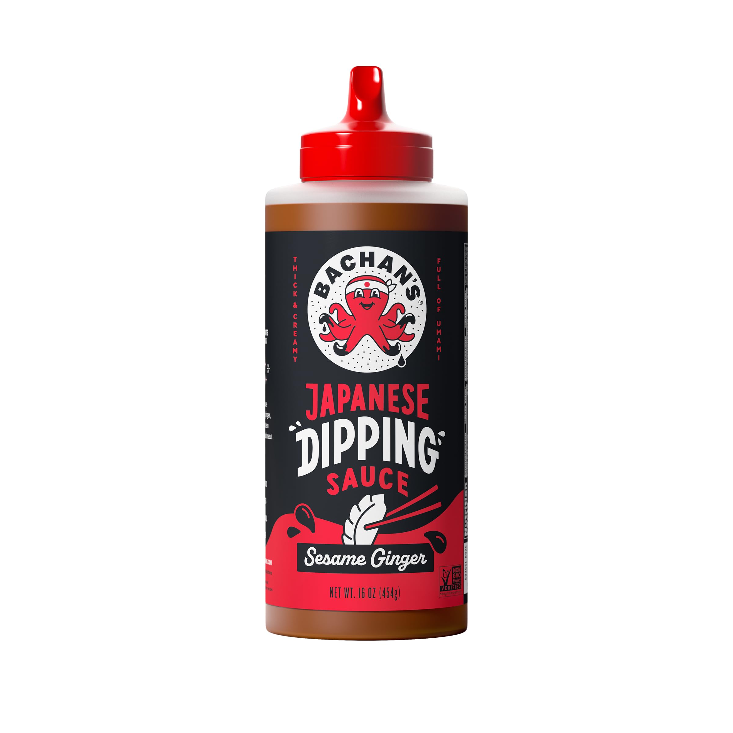 Bachan's Japanese Dipping Sauce, Sesame Ginger, 16 Oz Bottle | Condiment, Cold-Filled, Non GMO, No Preservatives, No Nut, Non Dairy, Vegan and BPA free