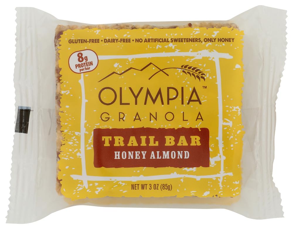 Olympia Granola, Bar Trail Honey Almond, 3 Ounce