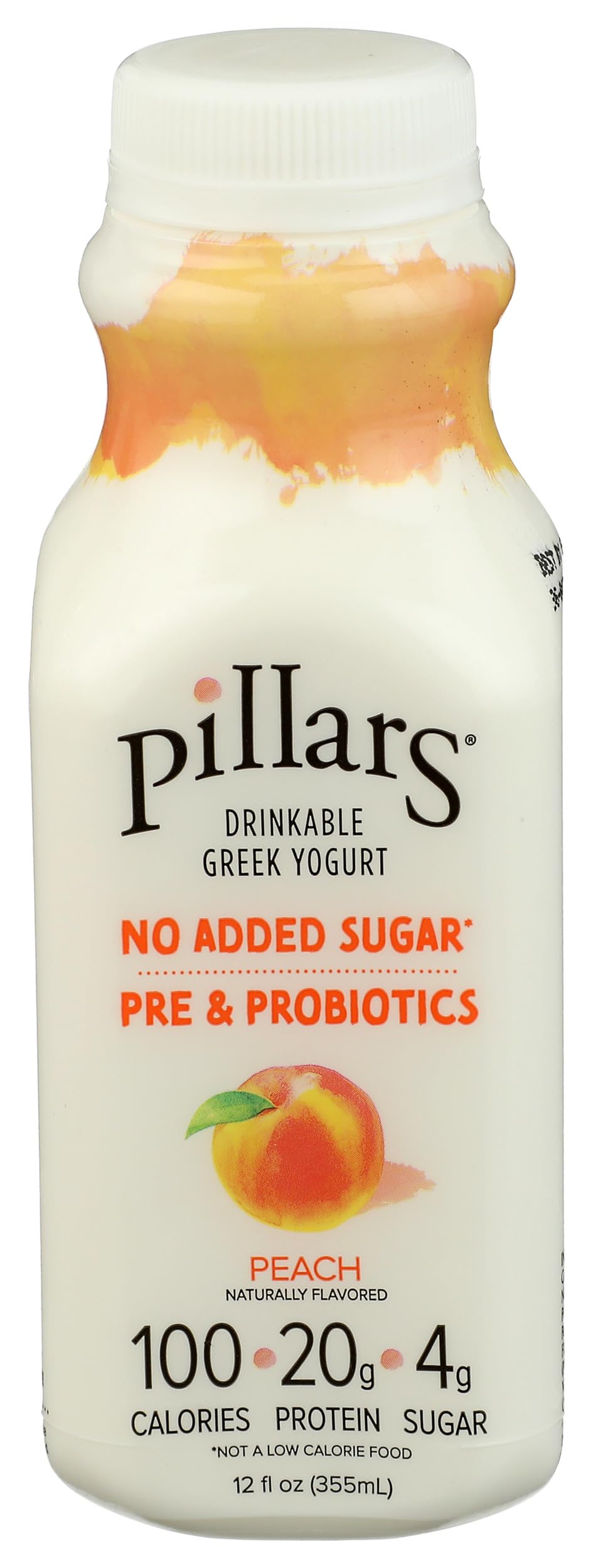 Pillars Peach Drinkable Greek Yogurt, 12 FZ