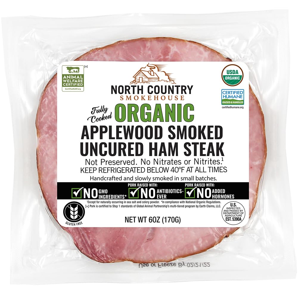 North Country Smokehouse Organic Applewood Smoked Pork Ham Steak, 6 OZ