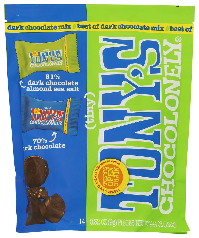 Tony's Chocolonely Duo Dark Chocolate Pouch, 4.44 OZ