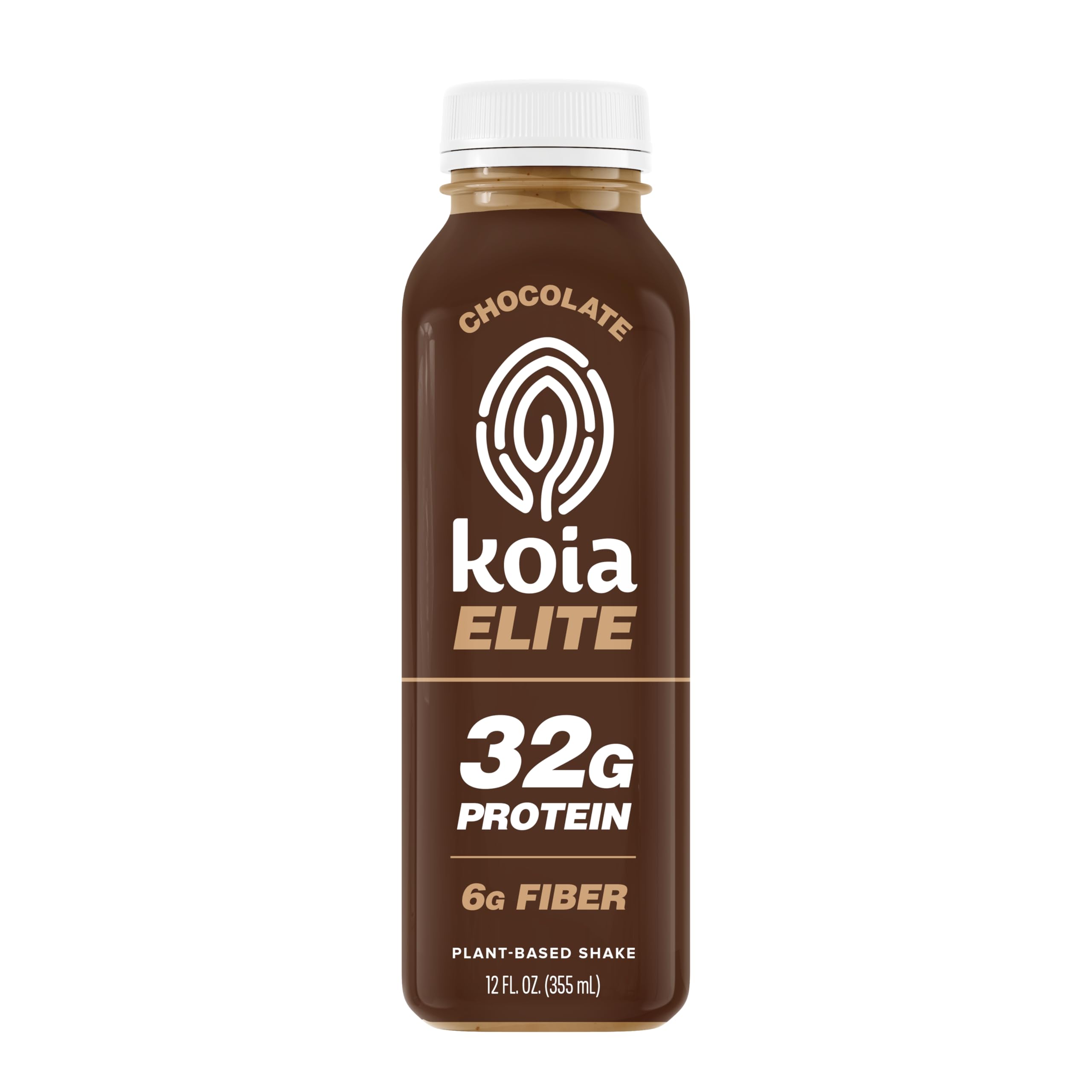 Koia Elite - Chocolate - 32g Protein - Ready To Drink Plant Protein Shake - Low Sugar, Dairy Free, Gluten Free, Soy Free, Non GMO, Kosher, Vegan (12 Fl Oz)