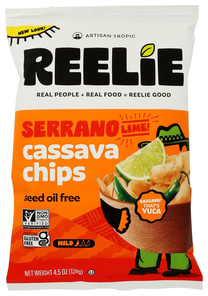Artisan Tropic Reelie Serrano Lime Cassava Chips, 4.5 OZ