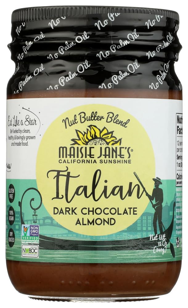 Maisie Janes Italian Dark Chocolate Almond Butter, 12 OZ