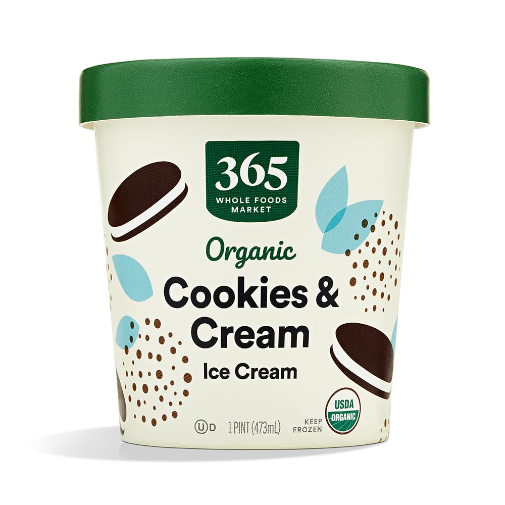 Organic Cookies & Cream Ice Cream, 1 pint