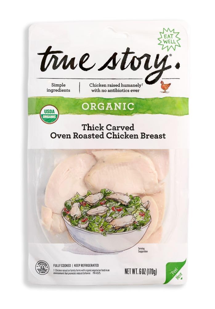 Chicken Thick Carved Sliced Organic, 6 Ounce