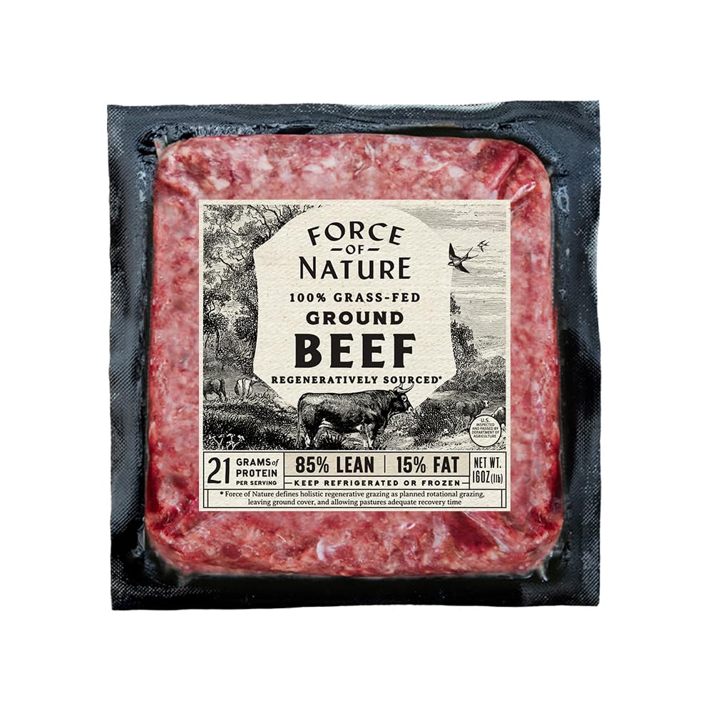 Force of Nature Meats Regenerative Ground Beef, 16 OZ