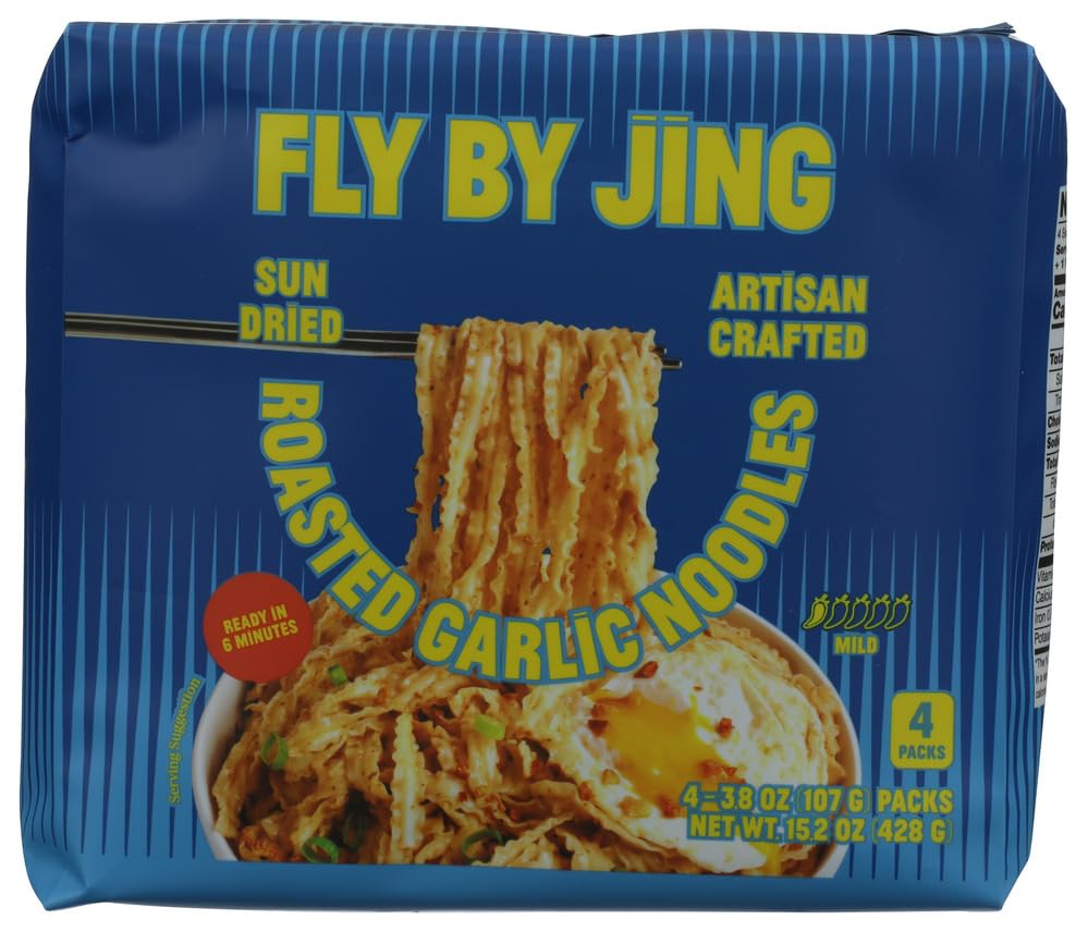 FLY BY JING Roasted Garlic Noodles Multipack, 15.2 OZ