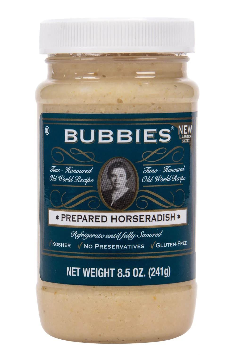 Bubbies Prepared Horseradish 8 oz Glass Jar