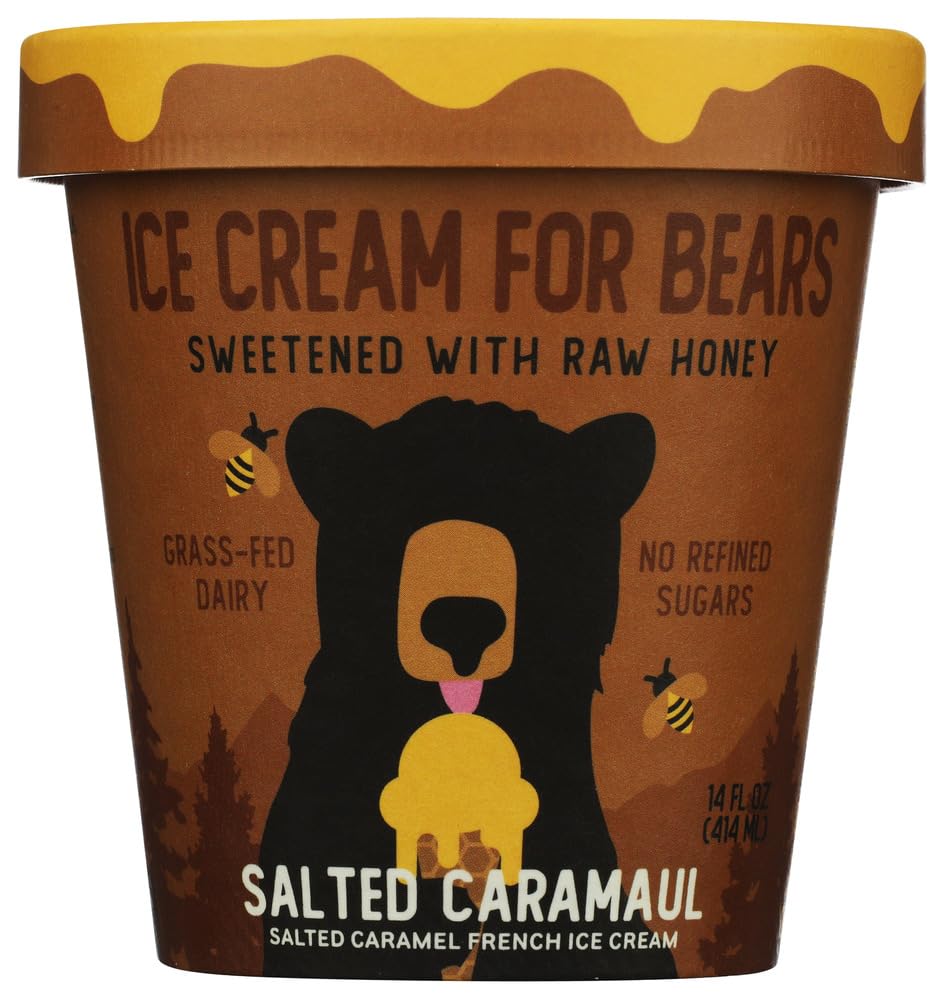 Ice Cream for Bears Salted Caramaul Ice Cream, 14 FZ