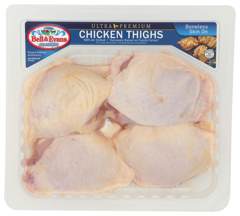 Bell & Evans Boneless Skin On Chicken Thigh