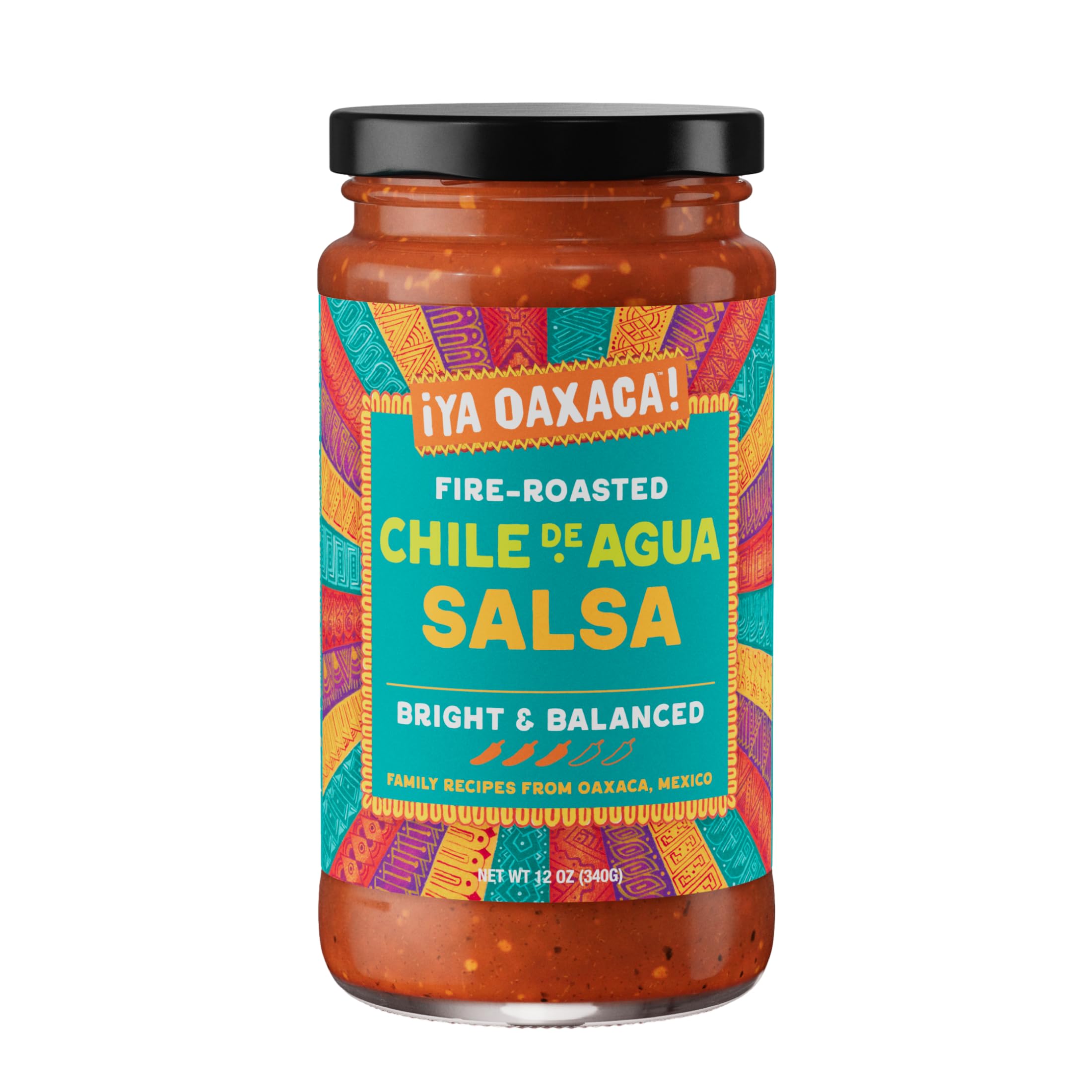 Ya Oaxaca - Salsa Chile de Agua - Medium Spice - 12oz | Fire Roasted - Made w/Premium Ingredients - Vegan, Gluten Free, Non-GMO - Great on Taco, Dipping Chips, Huevos Rancheros