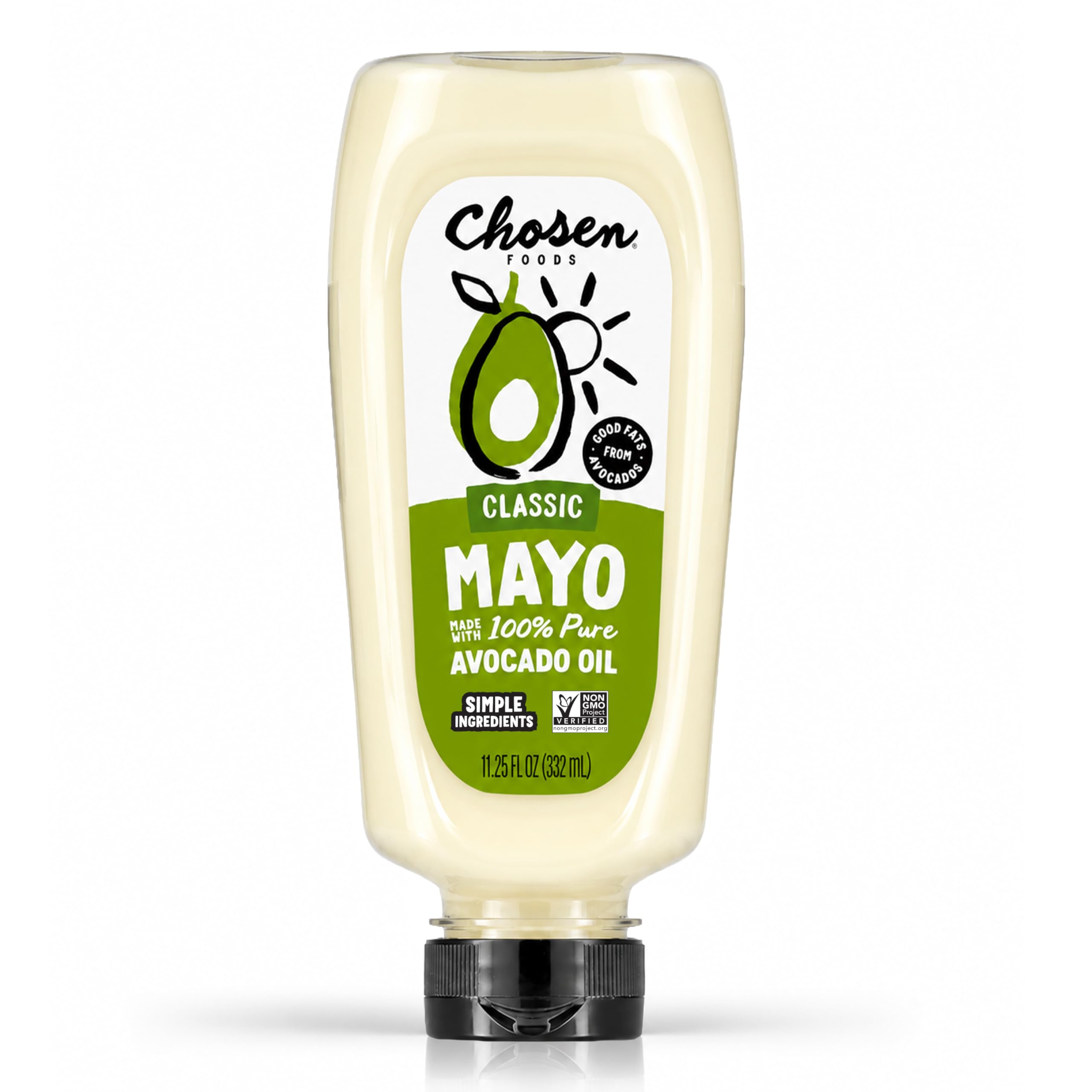 Chosen Foods Classic Avocado Oil Mayonnaise, 11.25 Fl Oz (Pack Of 1) | Simple Ingredients, Good Fats