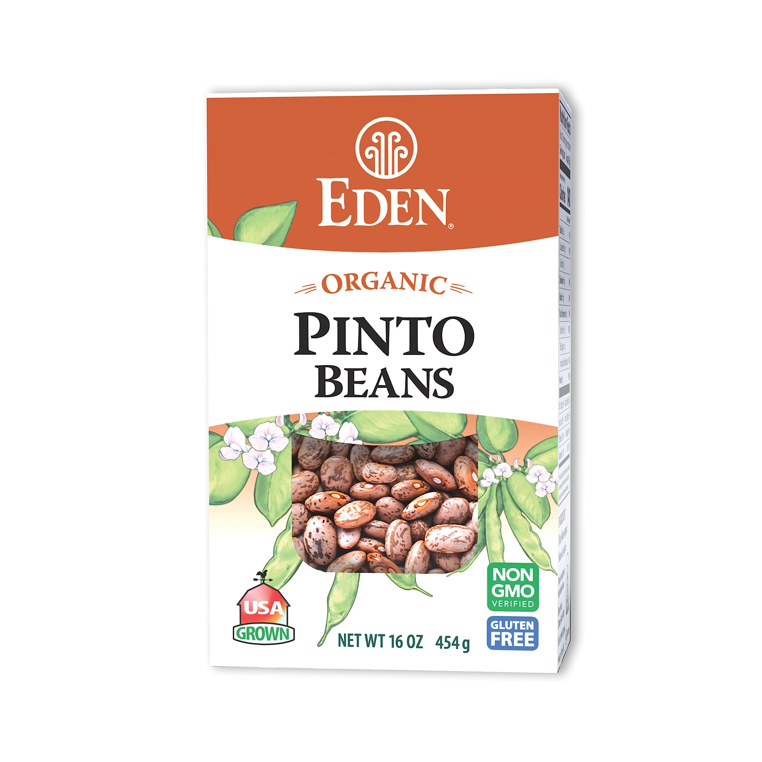 Eden Organic Pinto Beans, Dry, Non-Gmo, Usa Grown, 16 Oz