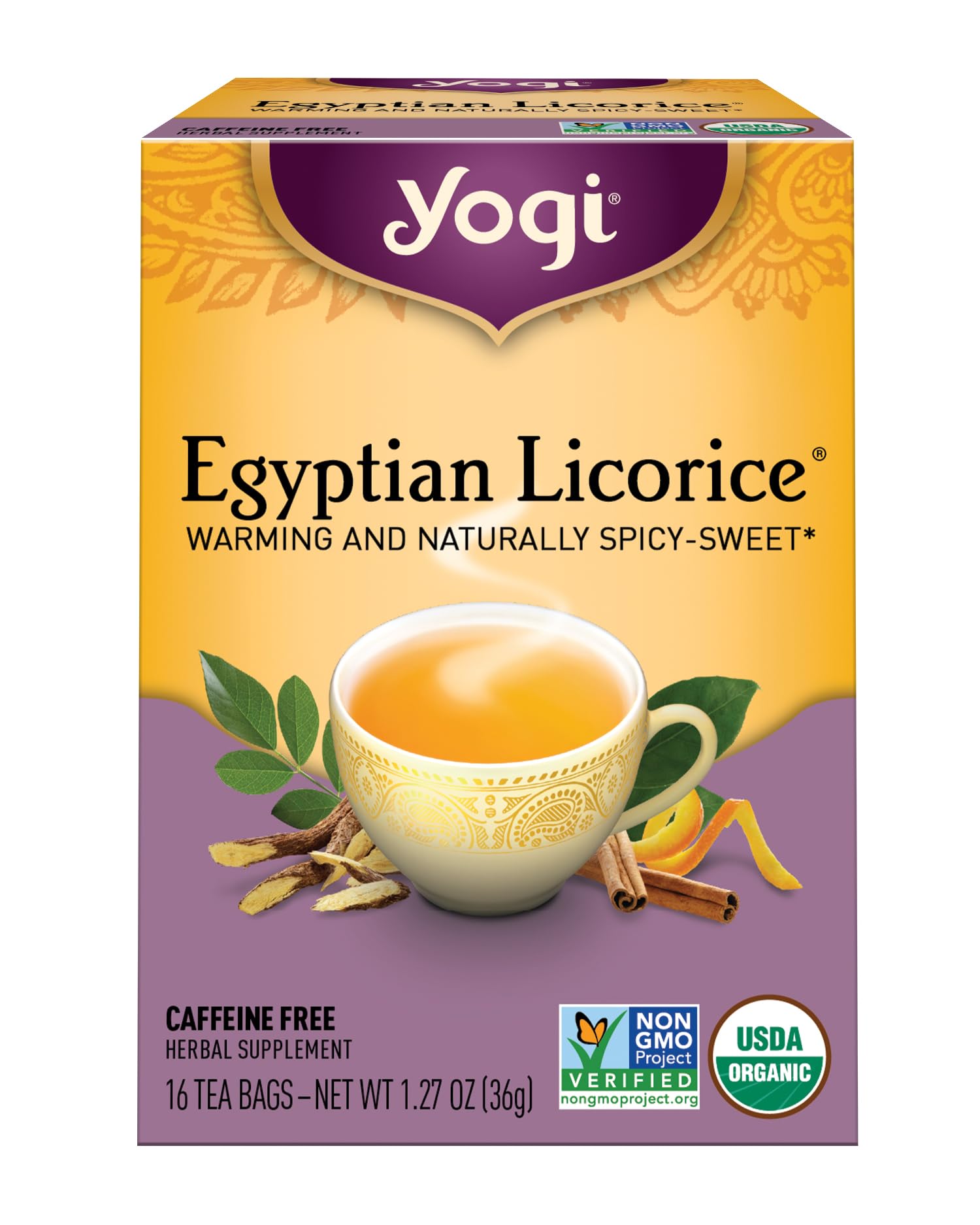 Organic Egyptian Licorice 16 tea bags by Yogi Tea