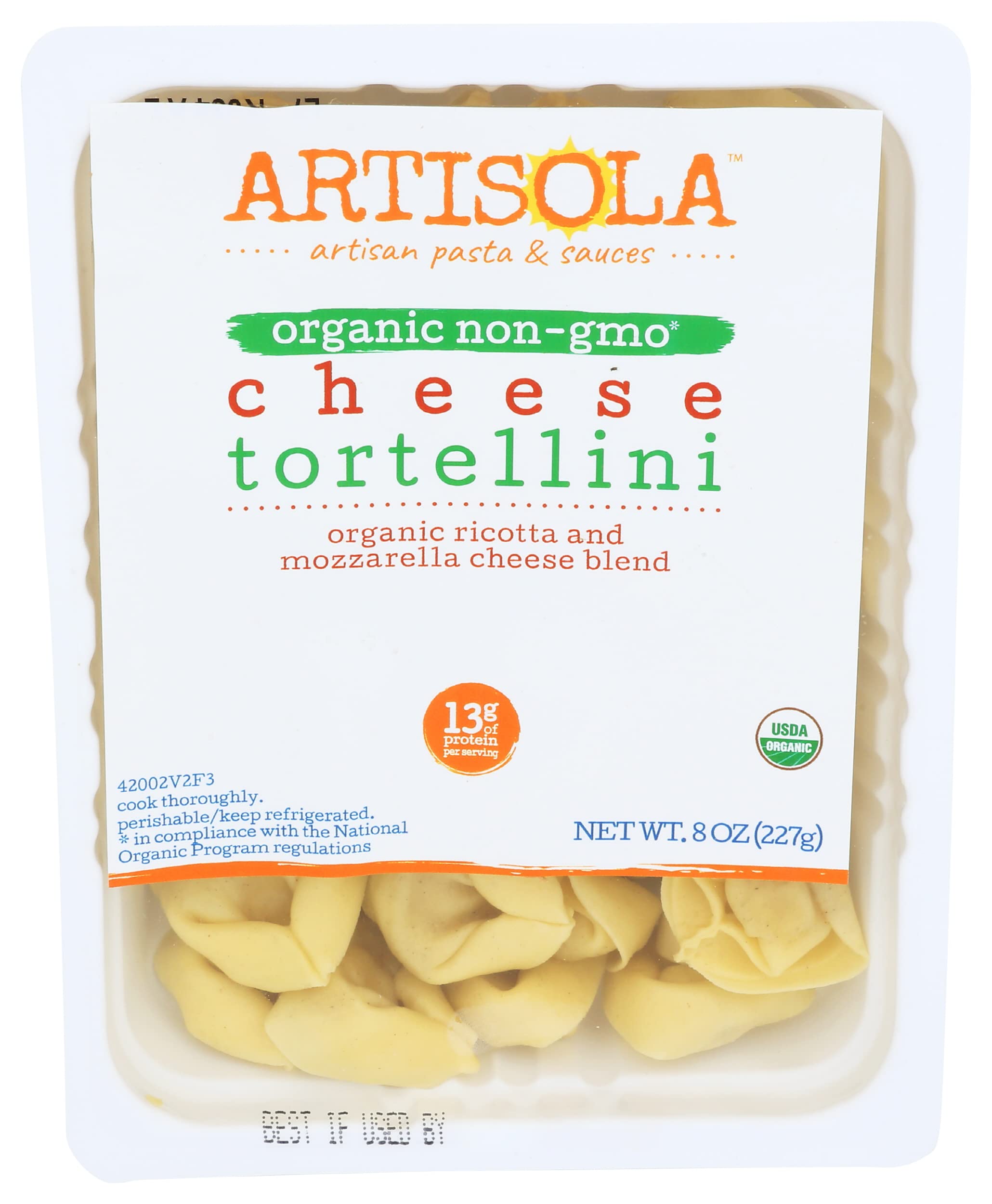 Artisola Pasta, Organic Cheese Tortellini, 8 oz
