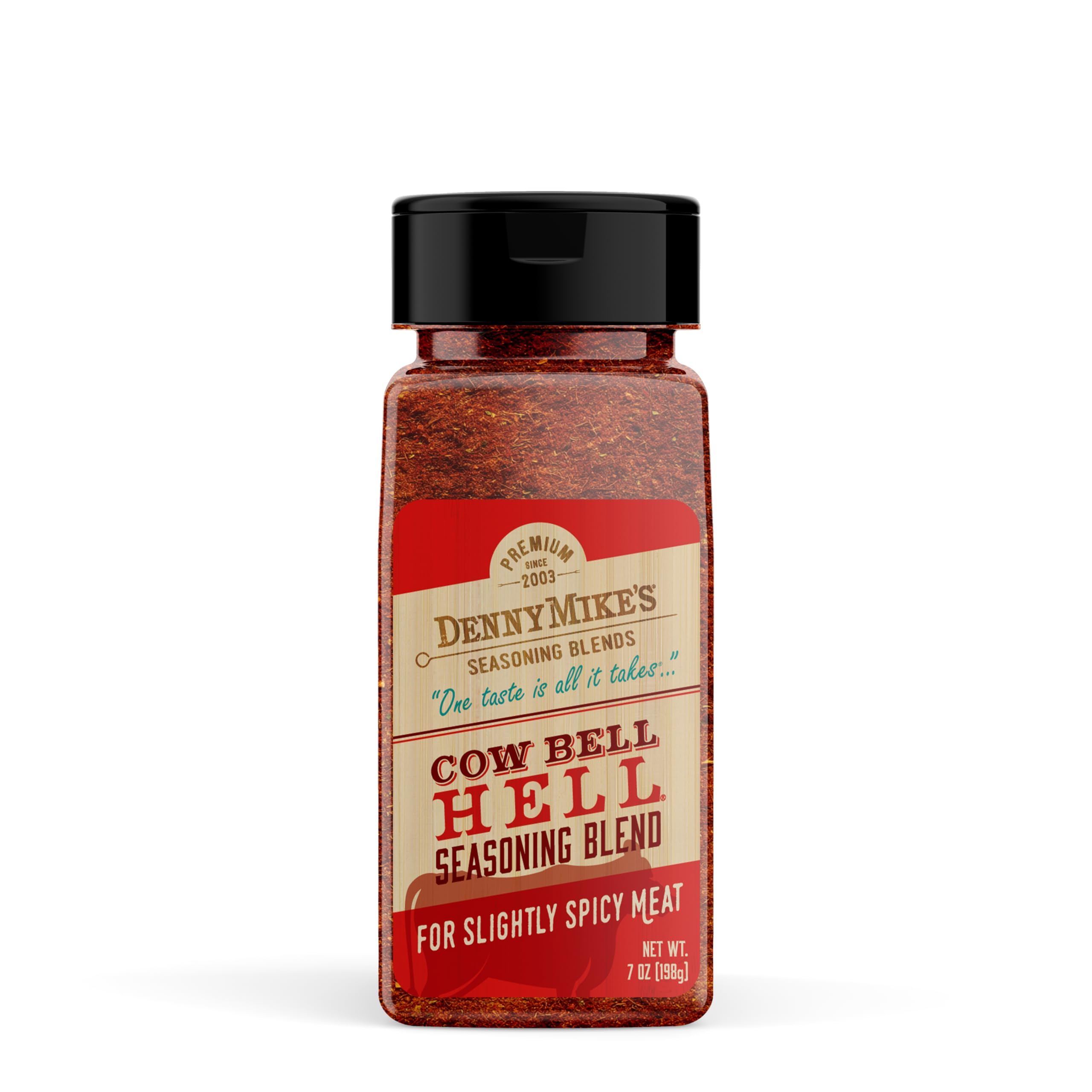 DennyMike’s Cow Bell Hell Seasoning Blend, All Natural Spices and Seasonings, Low Sodium and Keto-Friendly Chili Seasoning Mix, BBQ Rub for Cooking, Smoking, and Grilling, 24 oz (7oz)