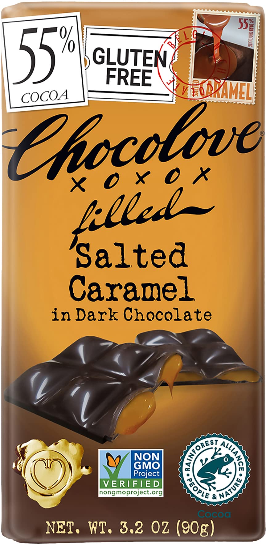 Chocolate Bar Salted Caramel, 3.2 Ounce