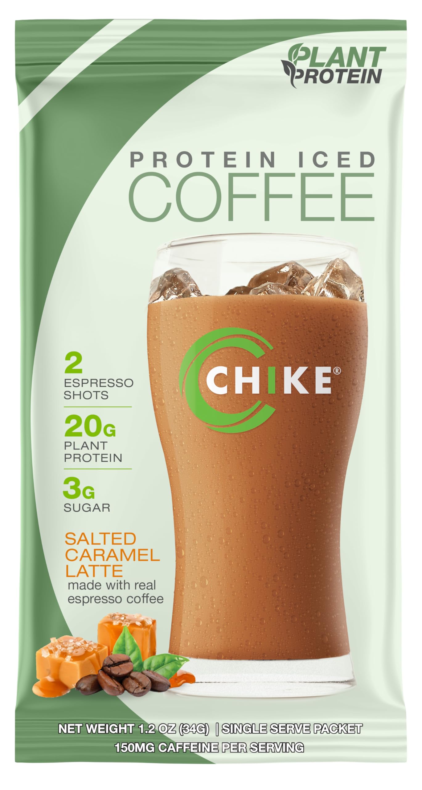 Chike Caramel Latte Iced Coffee Plant Protein Sgl, 1.2 Ounce