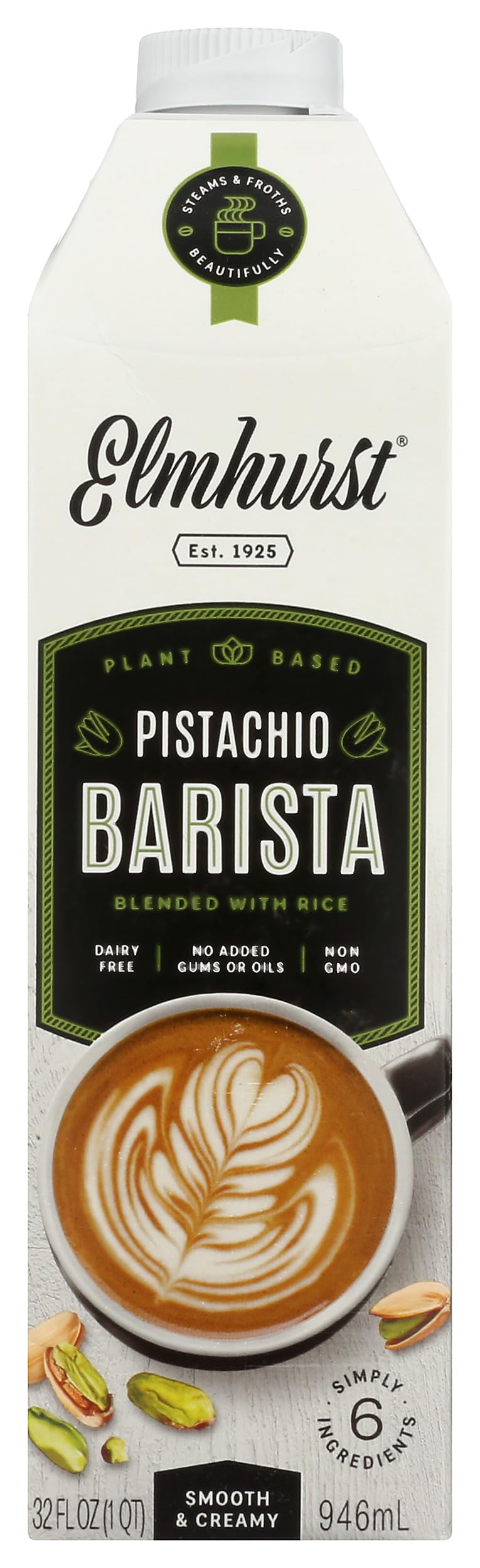 Elmhurst Barista Pistachio Milk, 32 Fl Oz