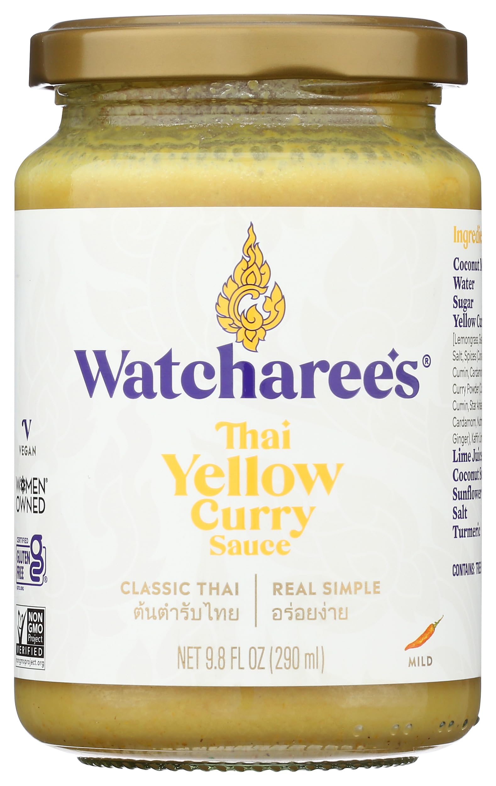Watcharee Thai Yellow Curry Sauce, 9.8 FZ