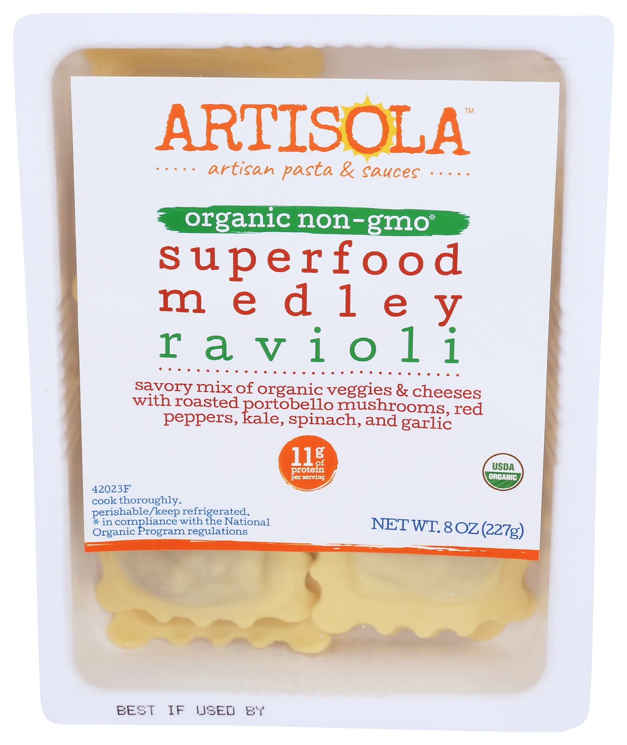 Ravioli Superfood Vegetable Medley Organic, 8 Ounce