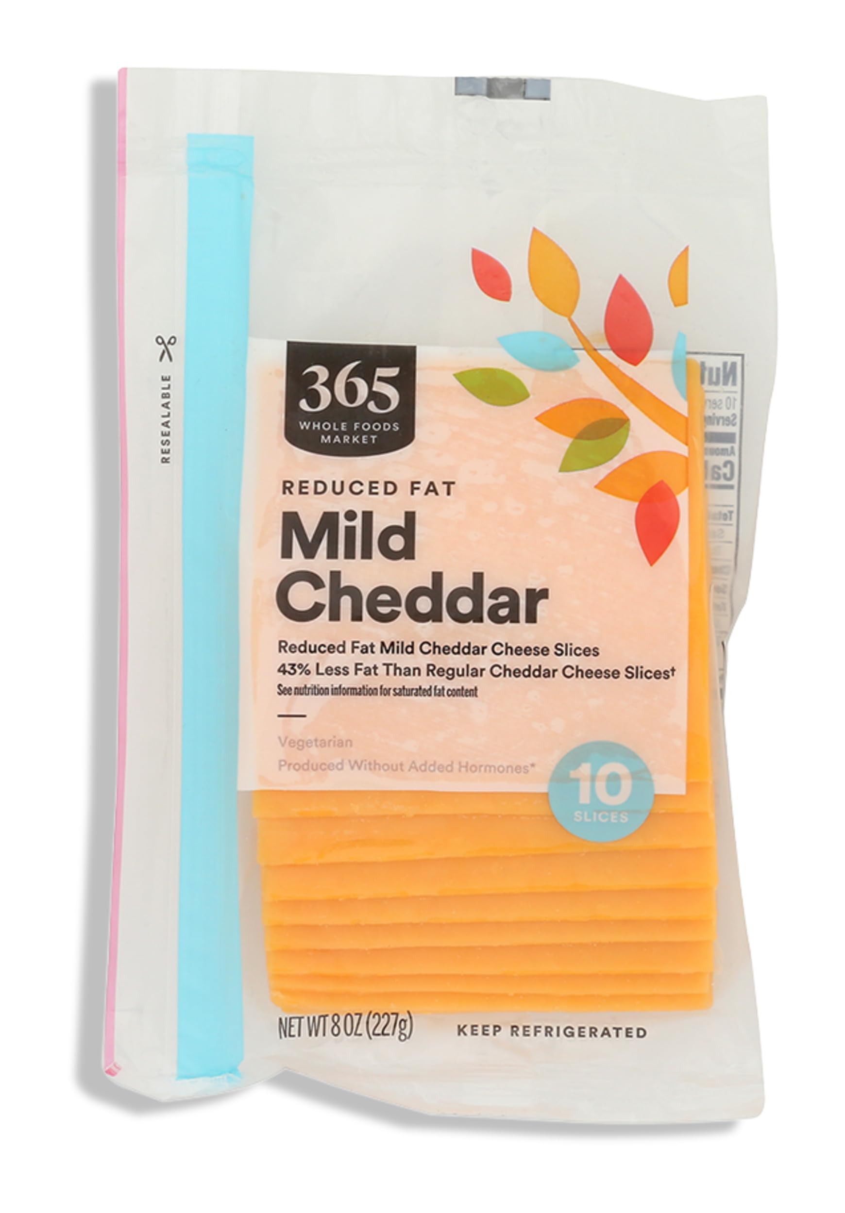 365 by Whole Foods Market Sliced Reduced Fat Mild Cheddar, 8 OZ