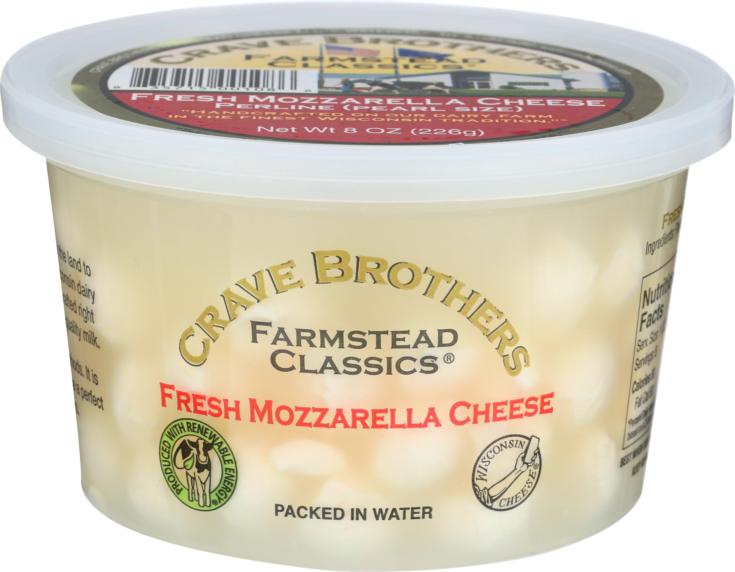 Crave Brothers Fresh Mozzarella Perline, 8 OZ