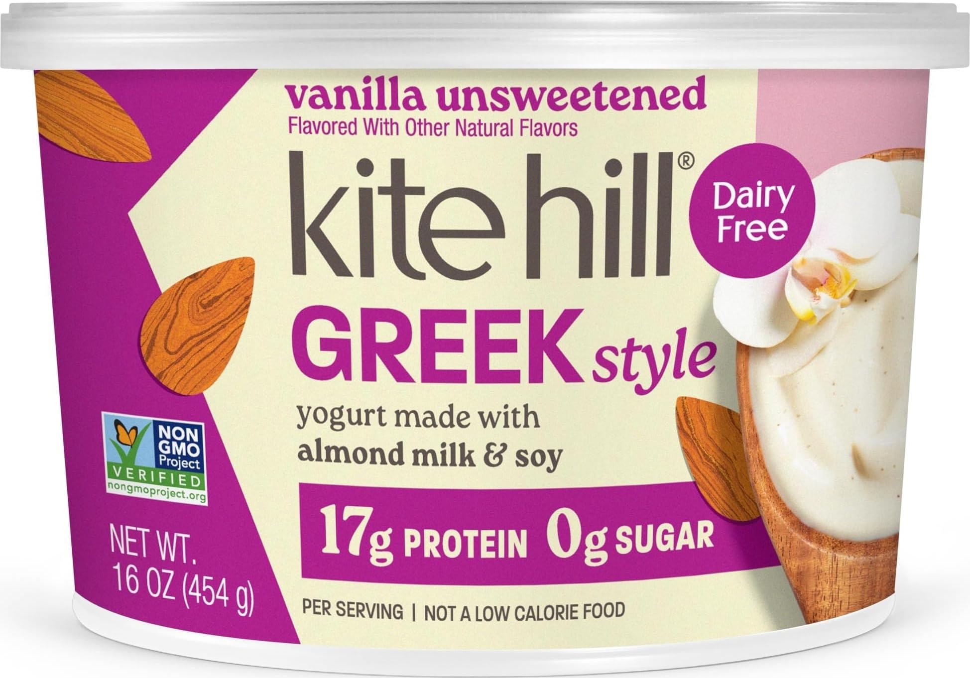 Kite Hill Vanilla Unsweetened Greek Syle Yogurt, 16 OZ