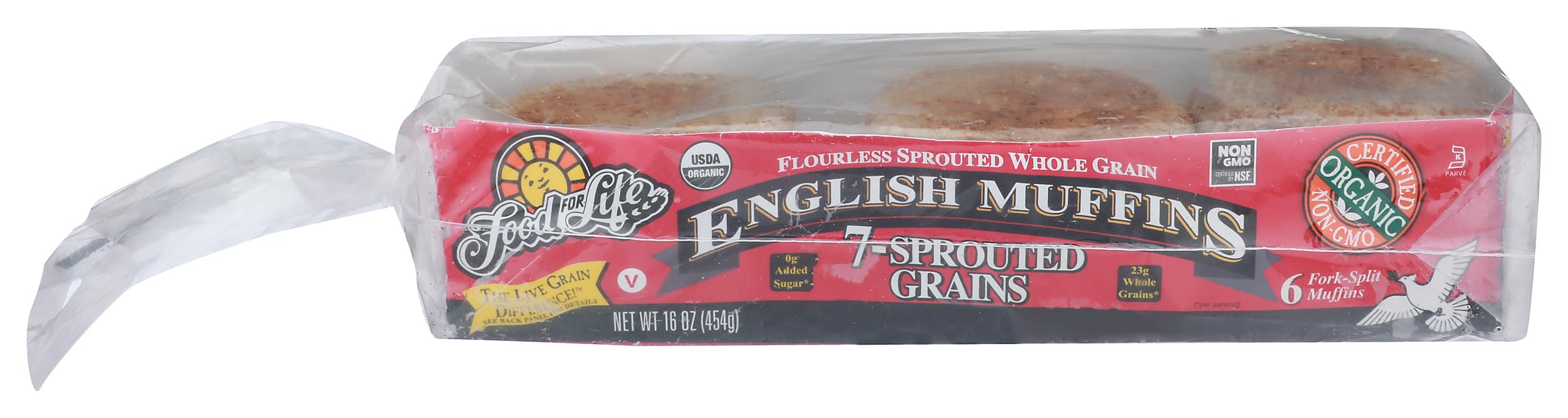 Food For Life, English Muffins Sprouted 7 Grain Organic, 16 Ounce