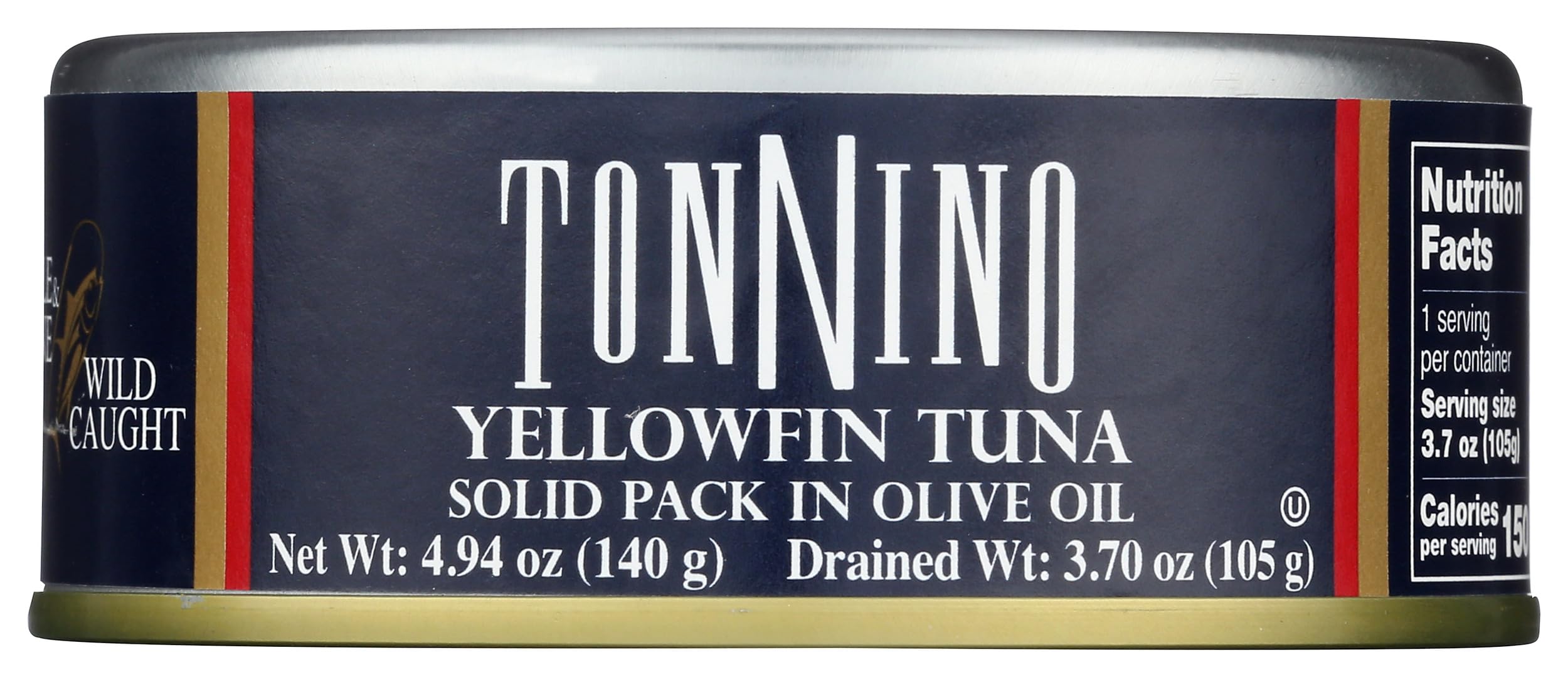 Tonnino Yellowfin Tuna in Olive Oil, 4.94 OZ