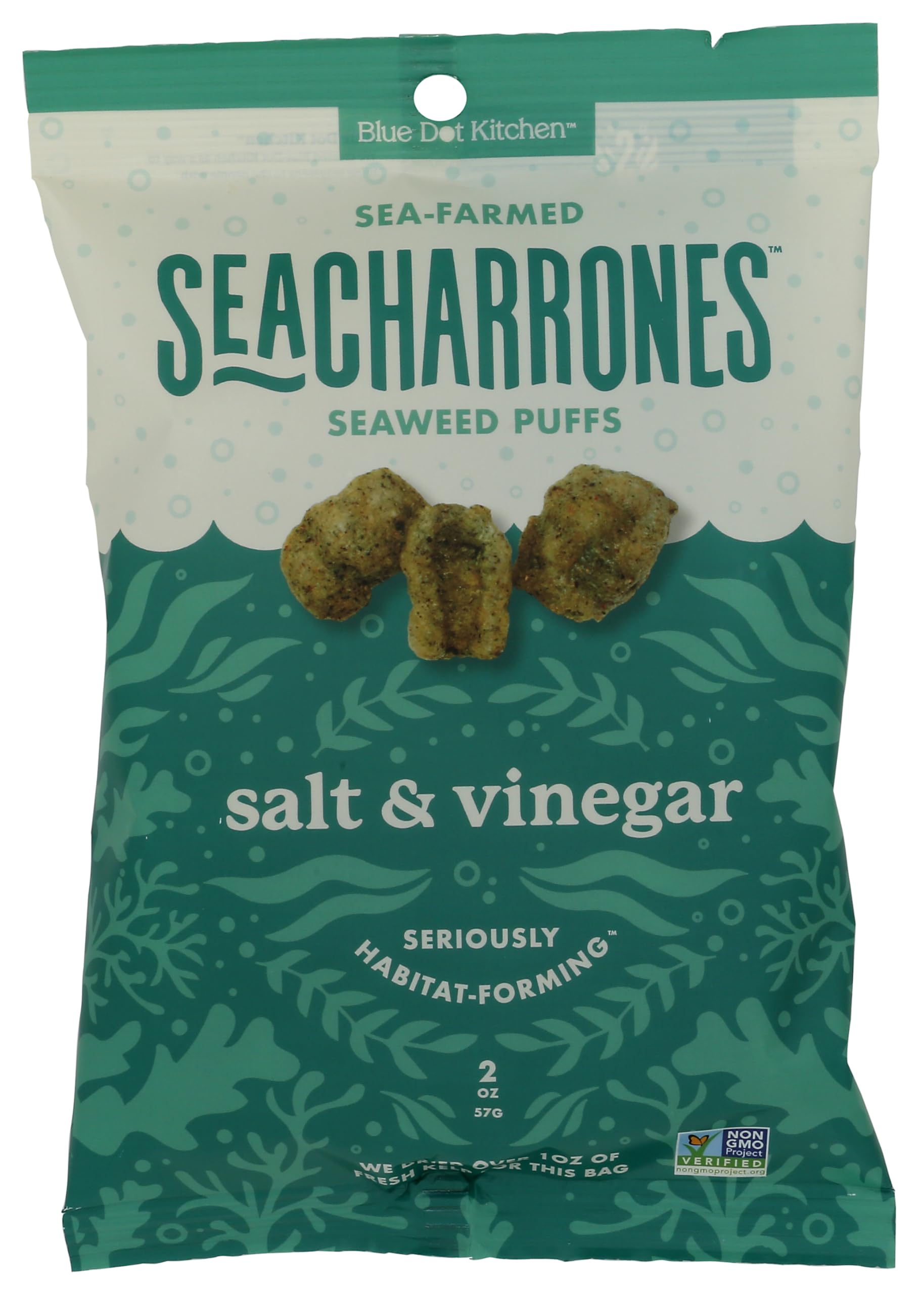 Seacharrones Puffs Kelp Salt & Vinegar, 2 Ounce