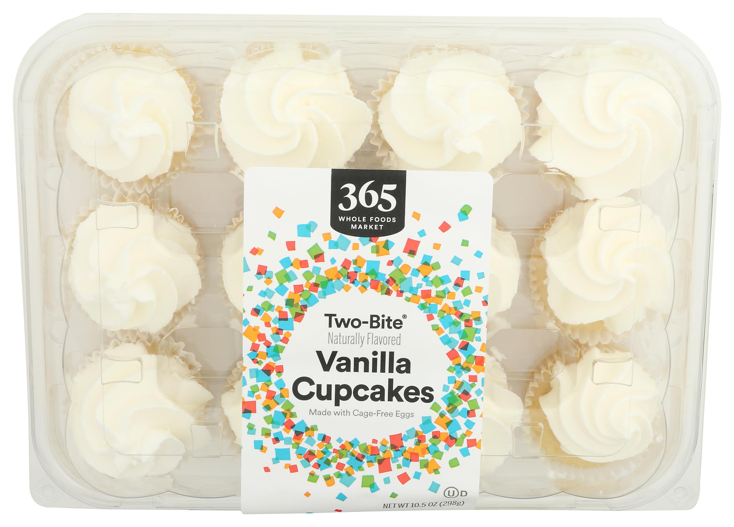 Two-Bite Vanilla Cupcakes, 10.5 oz, Frozen