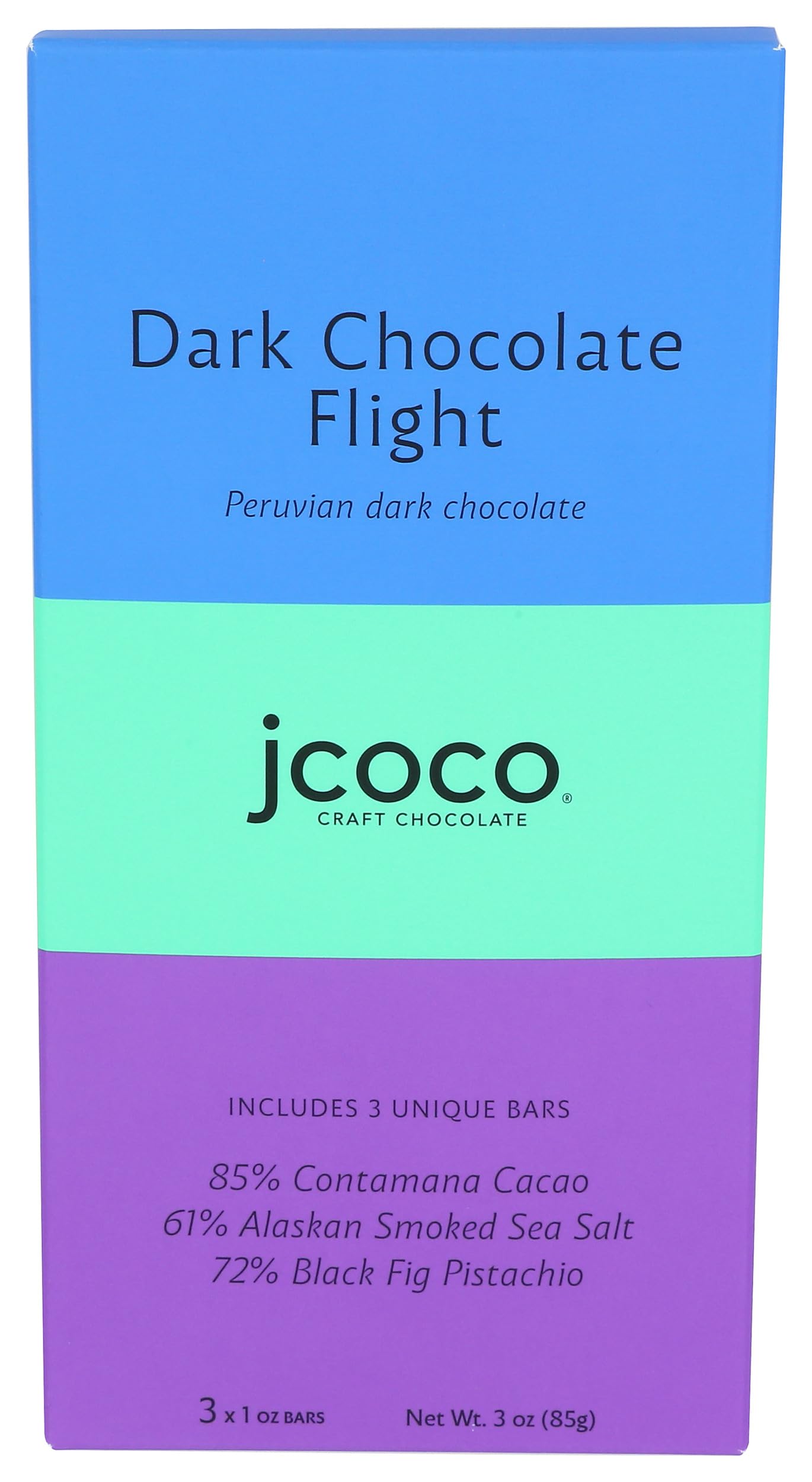 Jcoco Chocolate Flight Dark, 3 Ounce