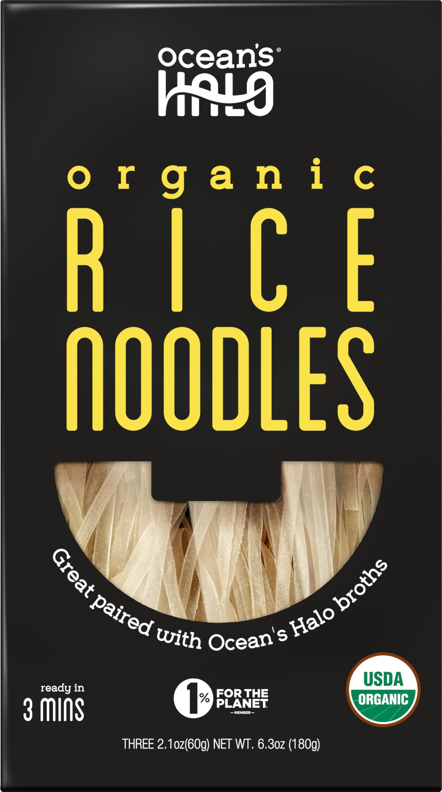 Ocean's Halo Organic Rice Noodles, 6.3 Ounce