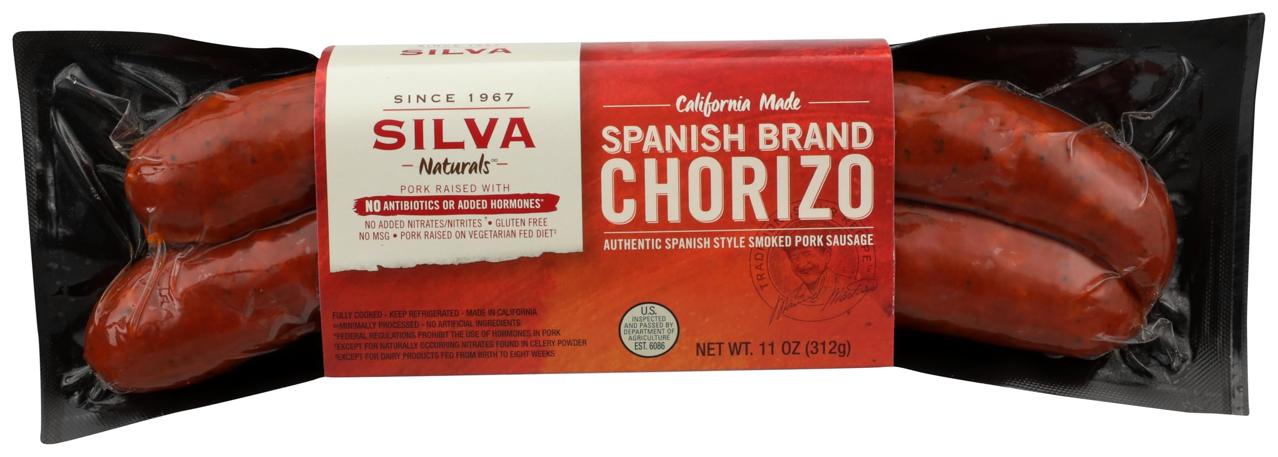 Silva Sausage Chorizo Spanish, 11 oz