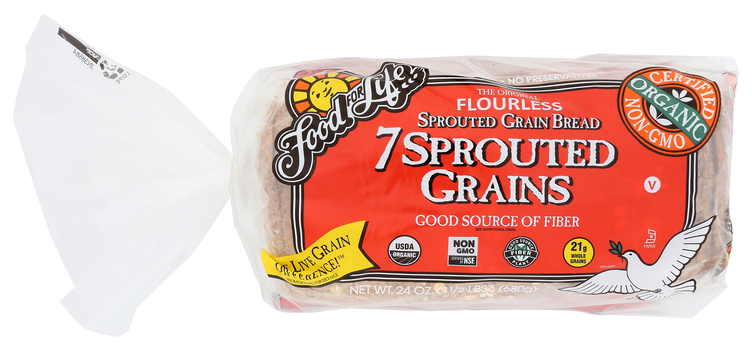 Food For Life, Bread 7 Grain Organic, 24 Ounce