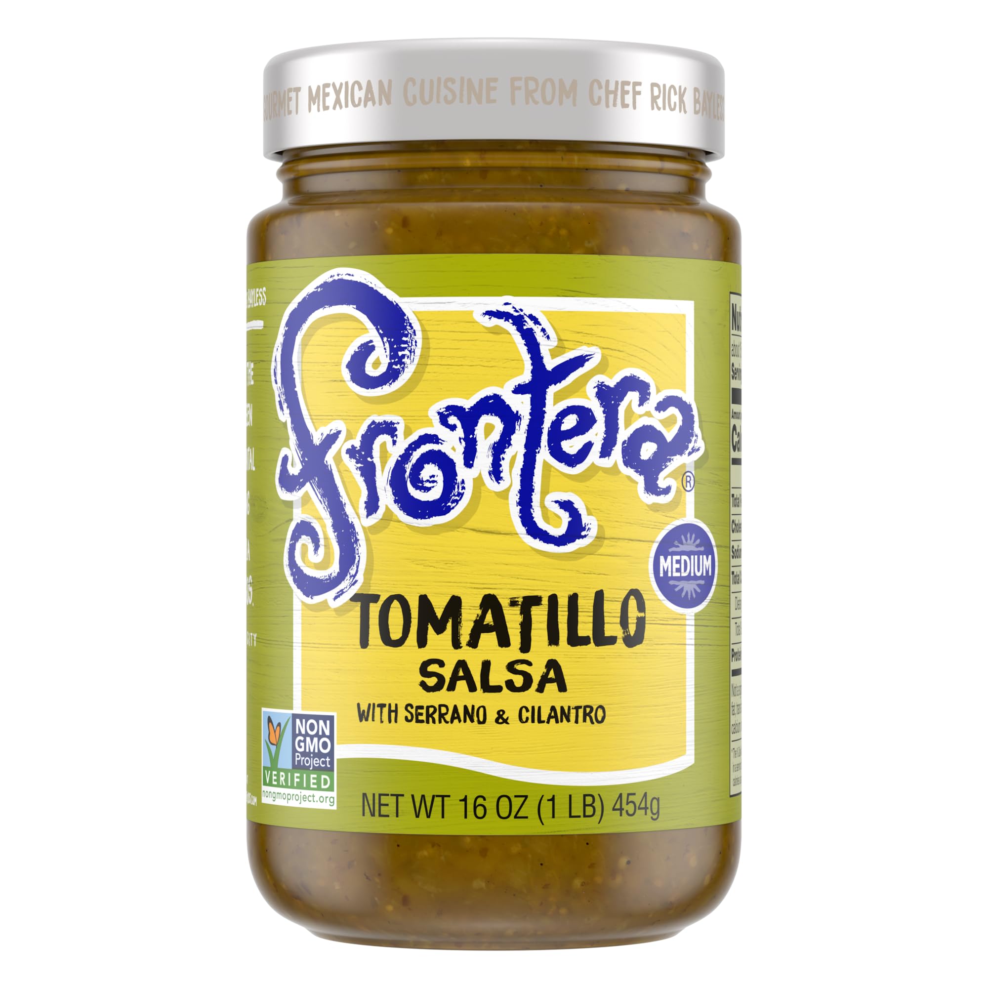 Frontera, Salsa Tomatillo, 16 Ounce | Tomatillo Medium Salsa; gluten-free; 0g added sugar, fits a low carb lifestyle; great for dipping, tacos & marinades