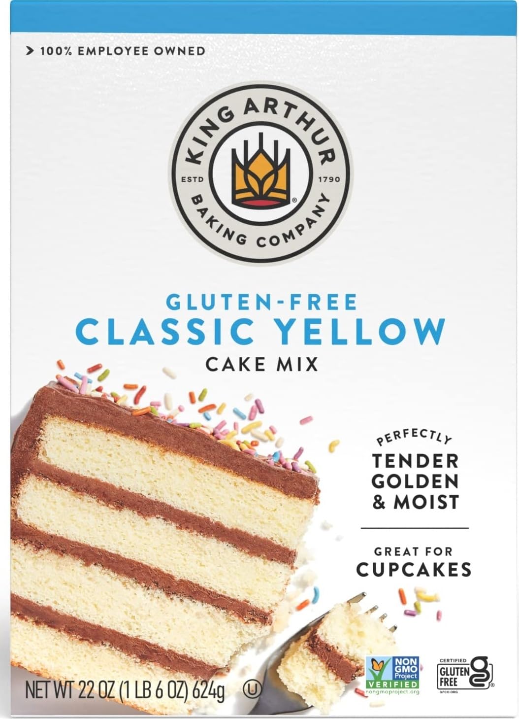 Gluten-Free Yellow Cake Mix, Gluten-Free, Non-GMO Project Verified, Certified Kosher, Non-Dairy, 22 Oz