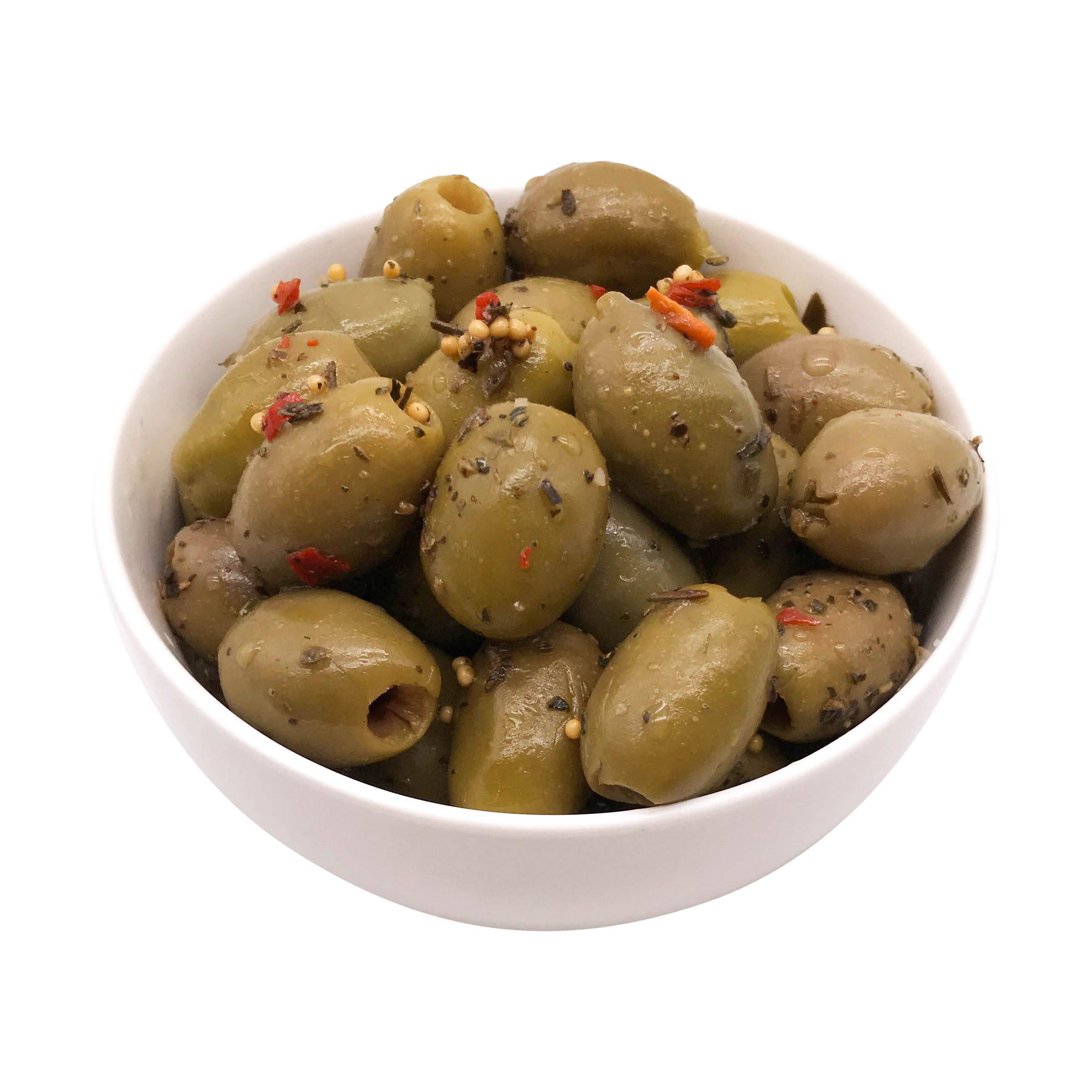 Divina Sicilian Herbs Pitted Green Olives