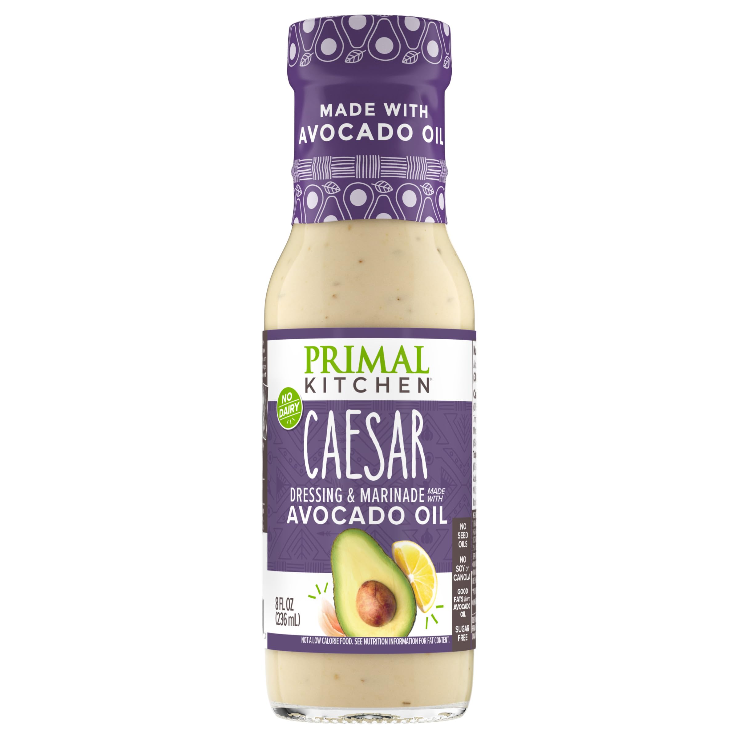 Primal Kitchen Caesar Salad Dressing & Marinade made with Avocado Oil, Whole30 Approved, Paleo Friendly, and Keto Certified, 8 Fluid Ounces