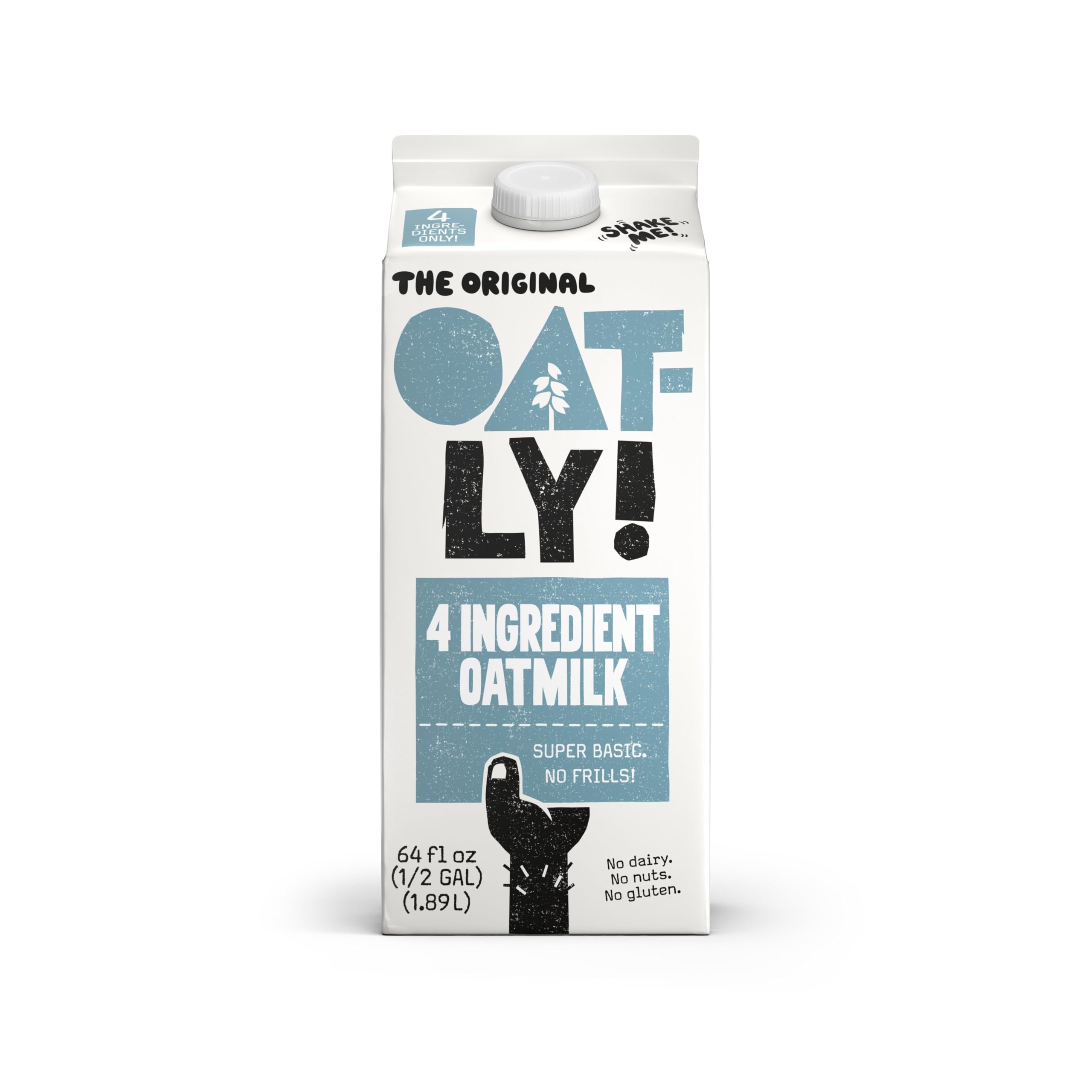 Oatly Oatmilk 4 Ingredient | Plant-Based Made from Oats, Milk Alternative, Vegan, Non-GMO, Gluten Free, Kosher