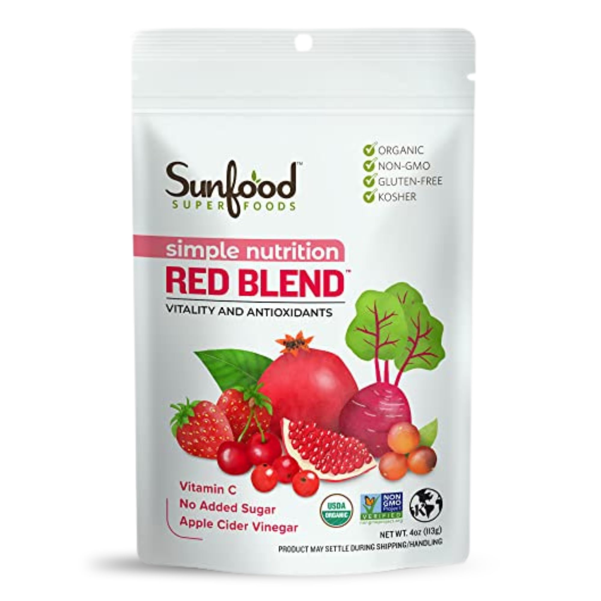 Sunfood Superfoods Organic Red Blend, 4 oz