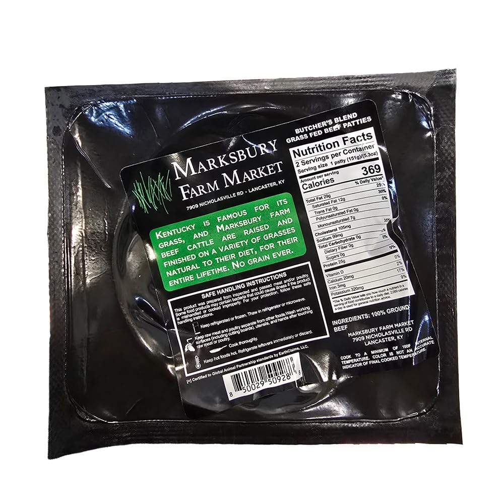 Beef Ground Patties Butcher Blend Grass Fed Step 4, 16 Ounce