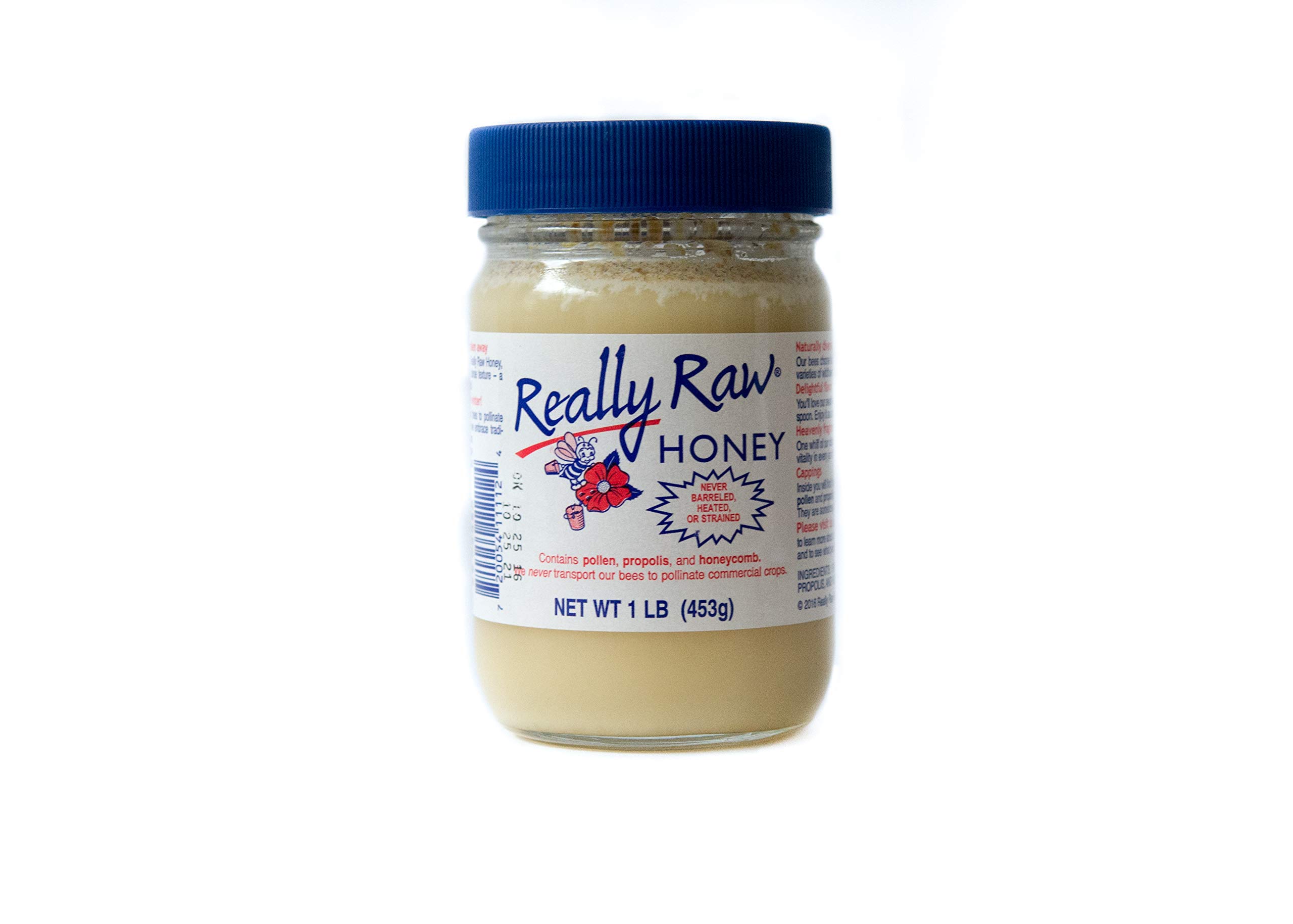 Really Raw Honey, Straight from the Hive, Never Heated or Filtered, Harvested from Small USA Family Farms, Smooth and Dense (16 Ounce)