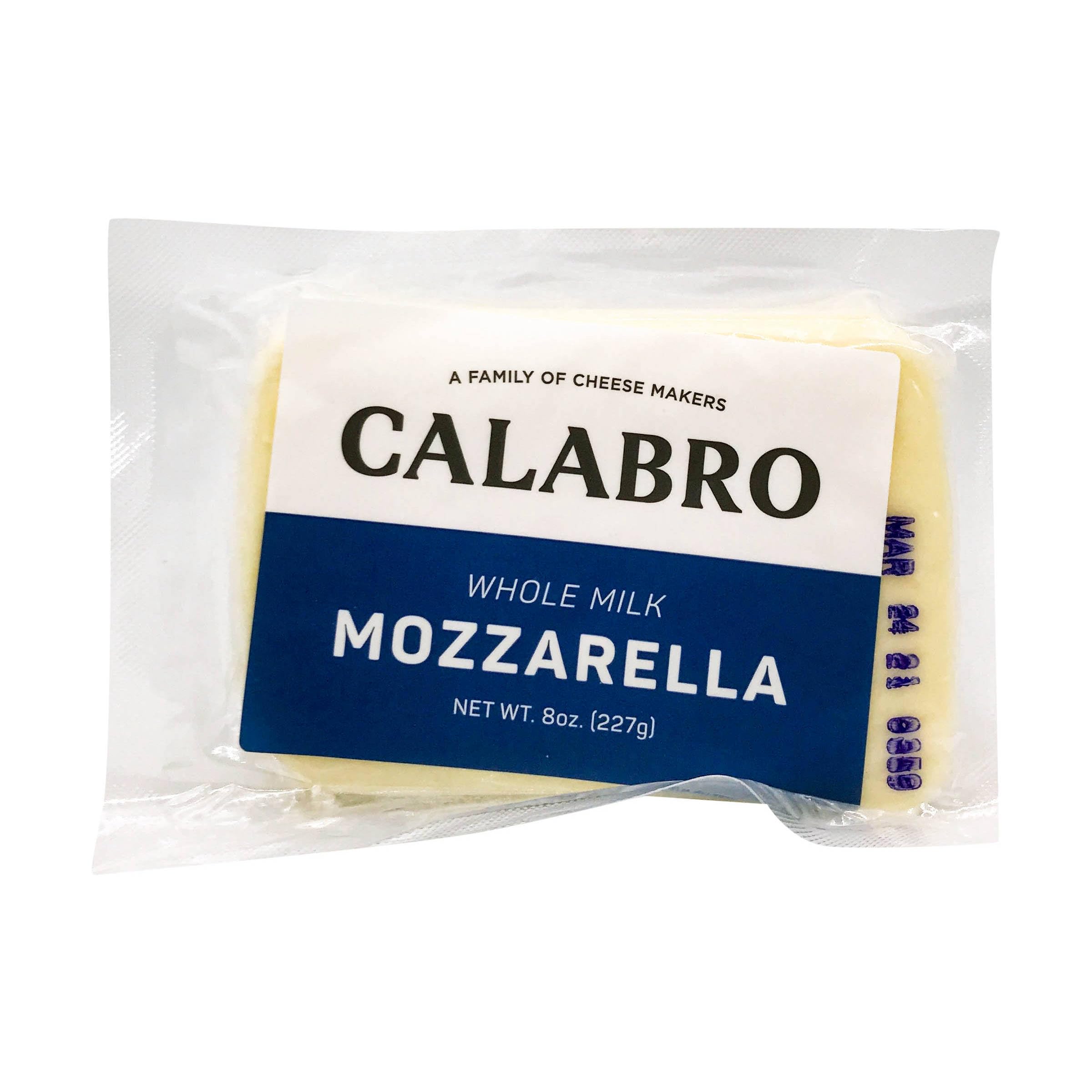 Calabro Cheese Mozzarella Whole Milk, 8 Ounce