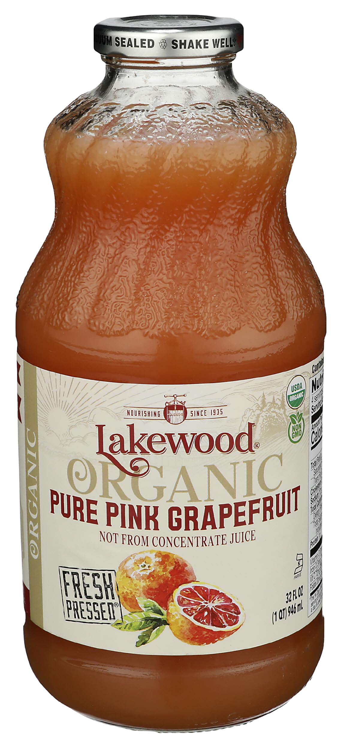 Juice Grapefruit Pink Pure organic, 32 Fl Oz